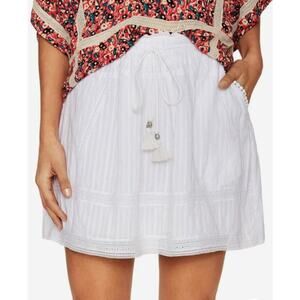 Zadig & Voltaire Joxini Mini Skirt Cottagecore Ruffle Lace Trim Skull Cotton